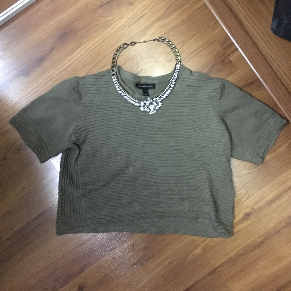 Olive Crop Sweater (Worn Once)
